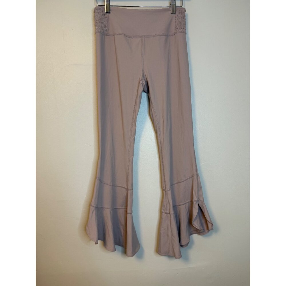 Free People Movement Starlight Pants Flared Leggings Blush Mauve Lilac Small - Picture 3 of 9